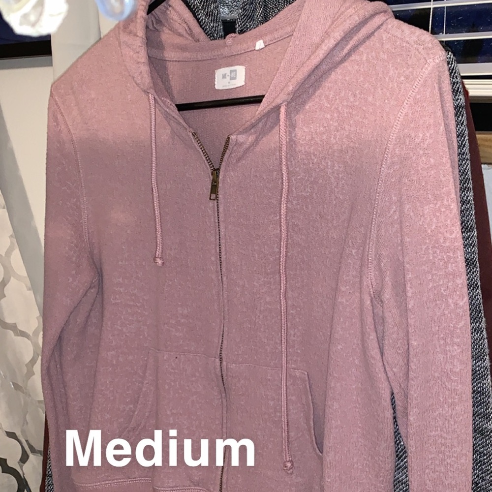 Soft pink zip up